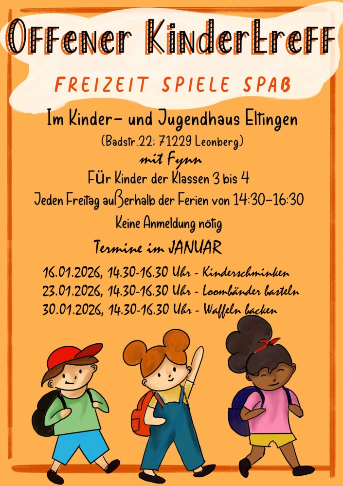Jeden Freitag - Offener Kindertreff