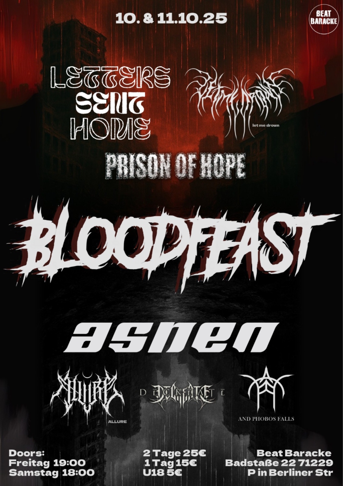 10. & 11.10.2025 - Blood Feast Metal-Festival 