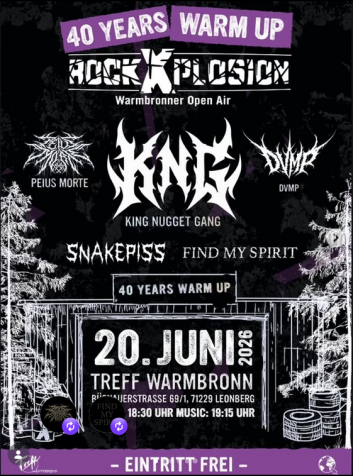 20.06.2026 - rockXplosion 40 years warm up